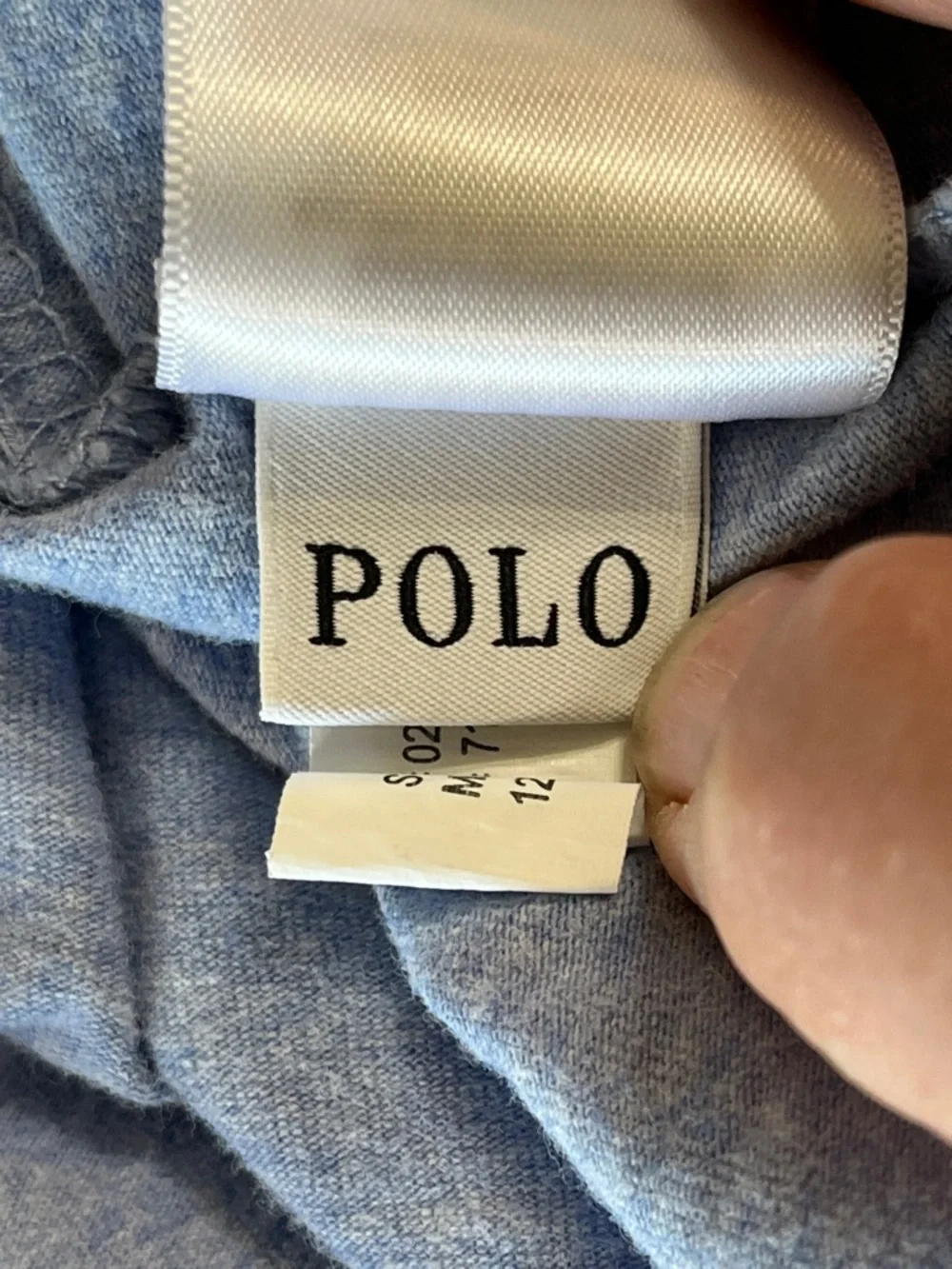 Polo Ralph Lauren Grey S/S Tee w/Logo on Front Pocket T-Shirt Men's Large
